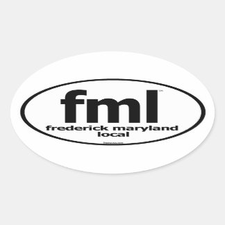 Adesivo Oval Decano local de Frederick Maryland FML