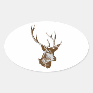 Adesivo Oval Deer