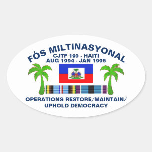 Adesivo Oval Democracia Escura - Branco