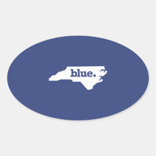 Adesivo Oval Democrata da Carolina do Norte