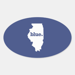 Adesivo Oval Democrata de Illinois