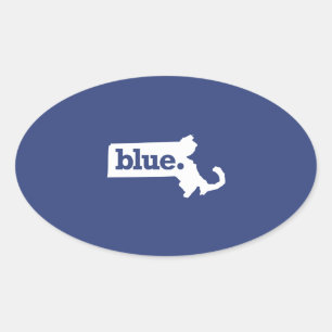 Adesivo Oval Democrata de Massachusetts