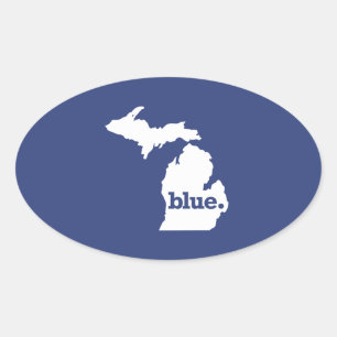 Adesivo Oval Democrata de Michigan