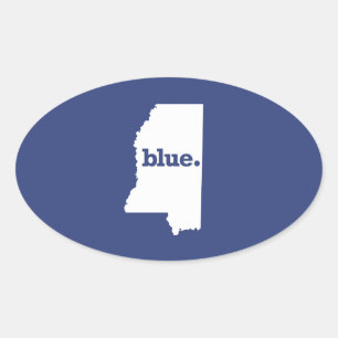 Adesivo Oval Democrata do Mississippi