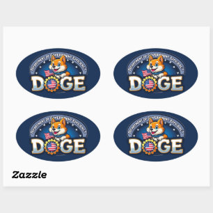 Adesivo Oval Departamento de Eficiência do Governo do DOGE