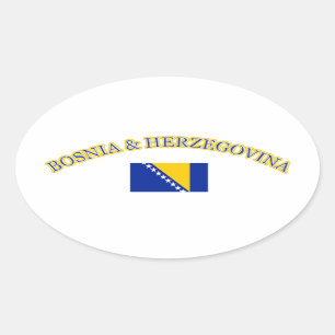 Adesivo Oval Design do futebol de Bósnia e de Herzegovina