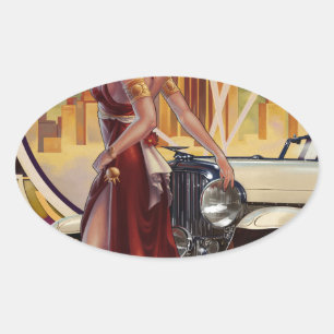 Adesivo Oval Detroit, Michigan   Motor City