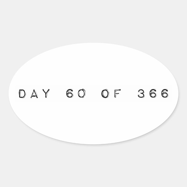 Adesivo Oval dia 60 do 366 LEAP DAY (Frente)