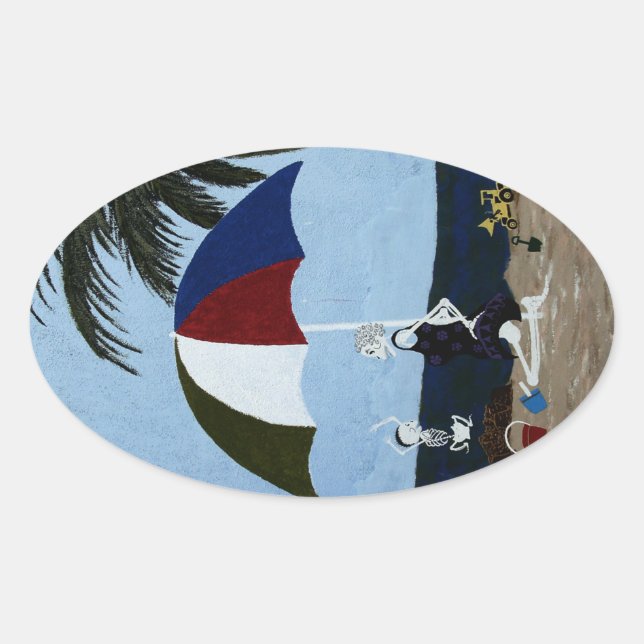 Adesivo Oval Dia da avó (Frente)