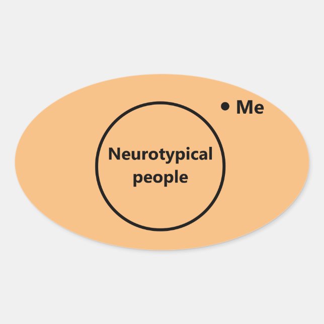 Adesivo Oval diagrama Venn não típico (Frente)