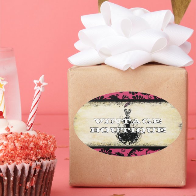 Adesivo Oval Diva Fashion Sticker Orange Retro Pontos (Festa)