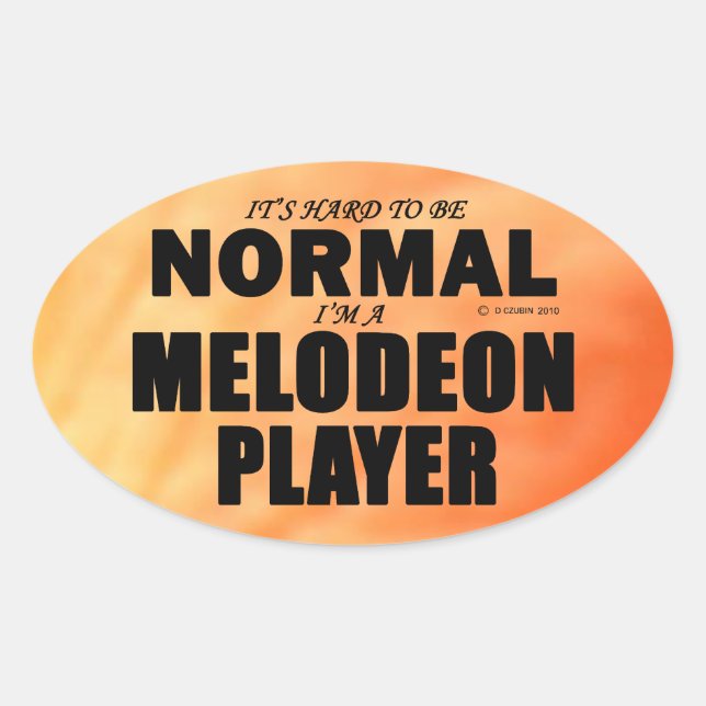 Adesivo Oval do Melodeon Normal (Frente)