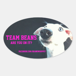Adesivo oval do Team Beans