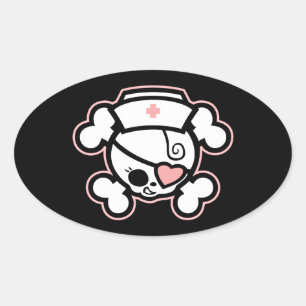 Adesivo Oval Dolly RN Heart