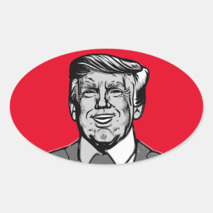 ADESIVO OVAL DONALD TRUMP