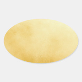 Adesivo Oval Dourado Sofisticado Oval Fólio Falso