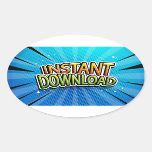 Adesivo Oval Download instantâneo
