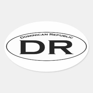 Adesivo Oval Dr. - Logotipo do Oval da República Dominicana