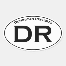 Adesivo Oval DR - Logotipo Oval da República Dominicana