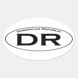 Adesivo Oval DR - Logotipo Oval da República Dominicana