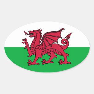 Adesivo Oval Dragão Galês