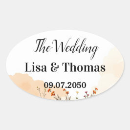 Adesivo Oval Dreamcatcher Macrame Wedding