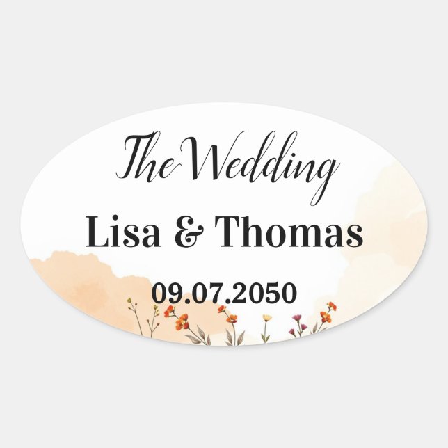 Adesivo Oval Dreamcatcher Macrame Wedding (Frente)