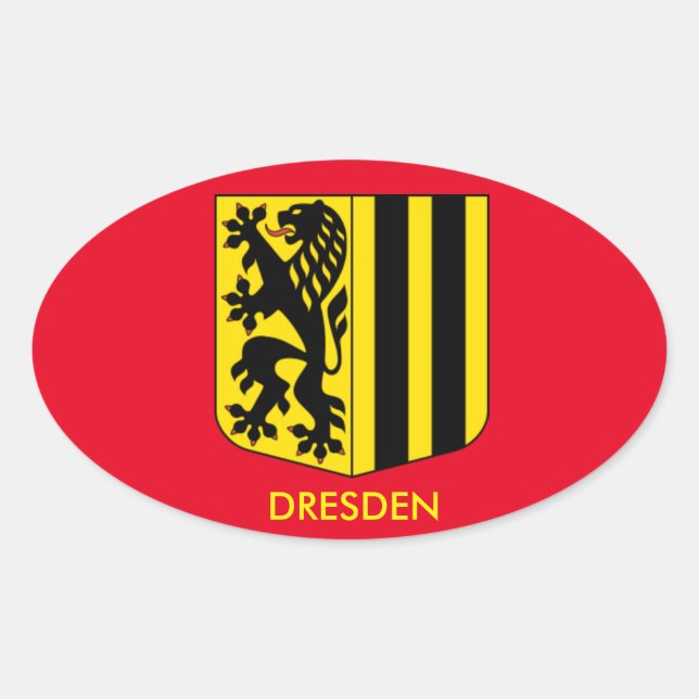 Adesivo Oval Dresden, Alemanha Oval Sticker (Frente)