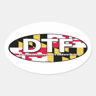 Adesivo Oval DTF Maryland Flag Decal