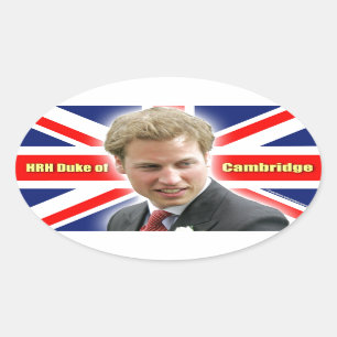 Adesivo Oval Duque HRH de Cambridge - Incrível!