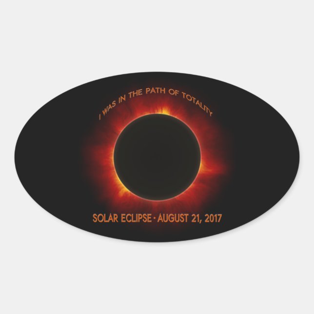 Adesivo Oval Eclipse Solar (Frente)