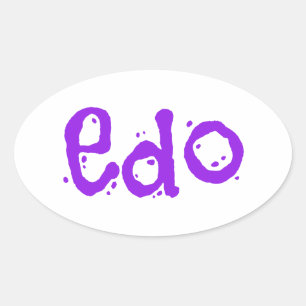 Adesivo Oval Edo adorável