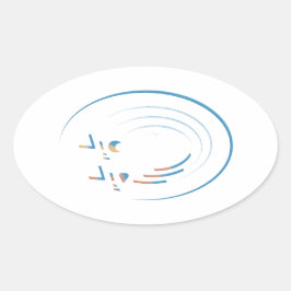 Adesivo Oval Eid, Espirais da Alegria