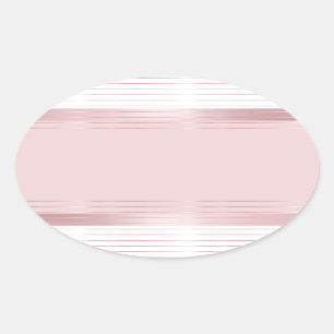 Adesivo Oval Elegante Moderno Modelo Branco Dourado Rosa Tendên
