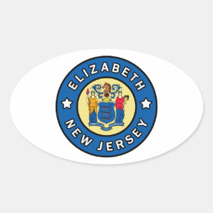 Adesivo Oval Elizabeth New-jersey
