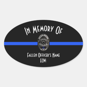 ADESIVO OVAL EM MEMÓRIA DO MANIPULADOR OVAL DO OFICIAL FALSO