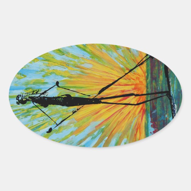 Adesivo Oval Embalagem de remo (Frente)