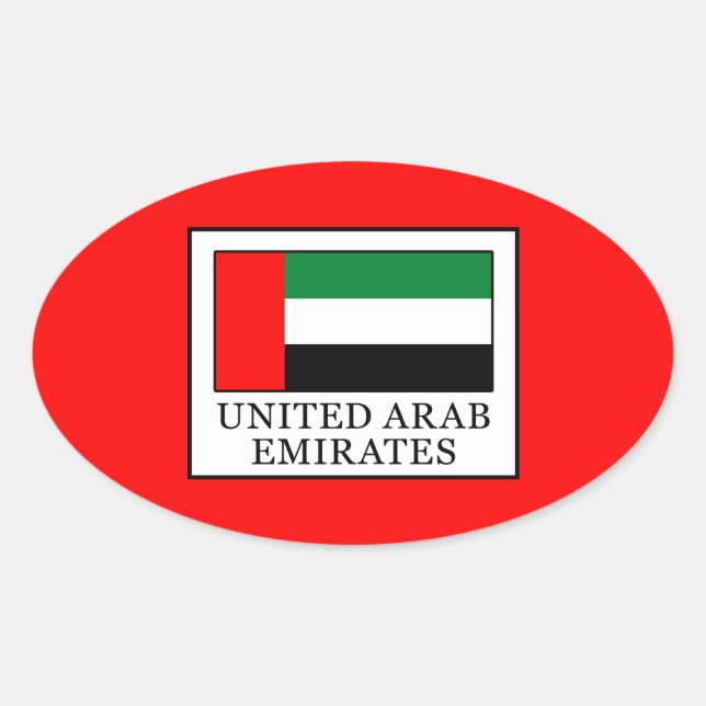 Adesivo Oval Emirados Árabes Unidos (Frente)