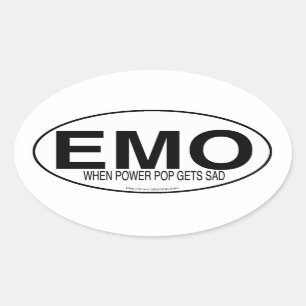 Adesivo Oval Emo Music Euro Oval Estilo Decal Slogan