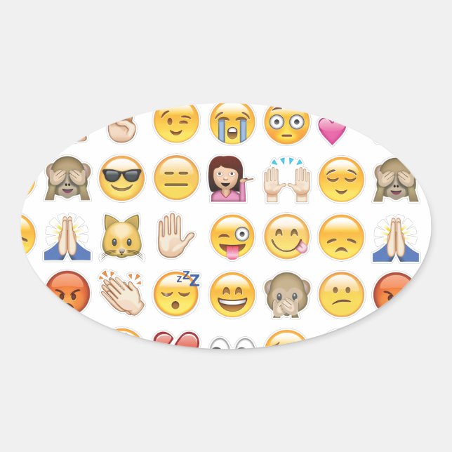 Adesivo Oval emoji (Frente)