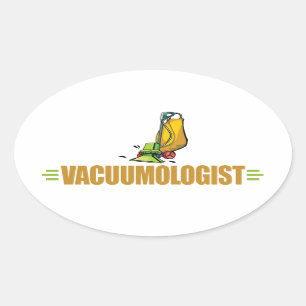 Adesivo Oval Engraçado no vácuo