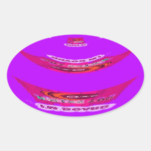 Adesivo Oval Engraçado, sinto sua falta, estou entediado