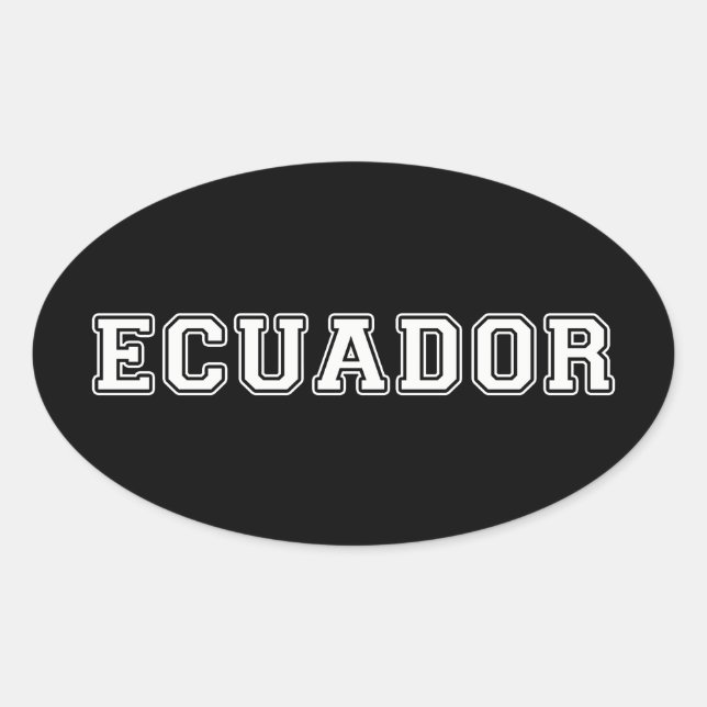 Adesivo Oval Equador (Frente)