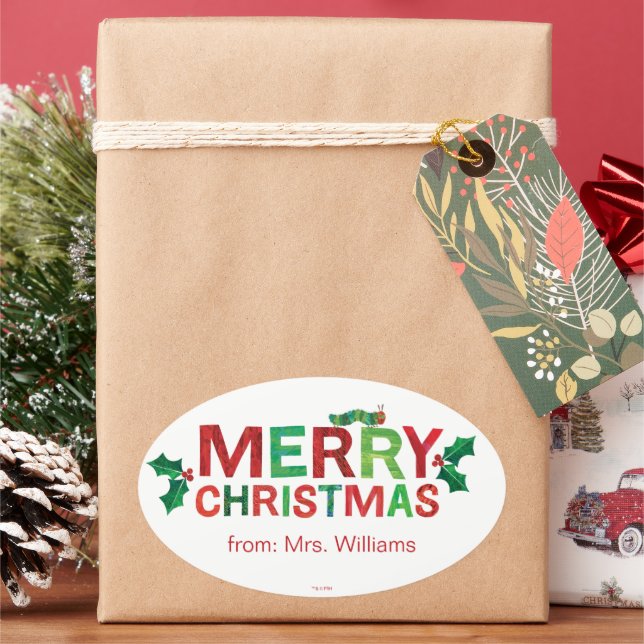 Adesivo Oval Eric Carle | Feliz Natal (Feriado)