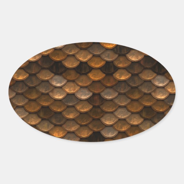 Adesivo Oval Escalas de ouros (Frente)