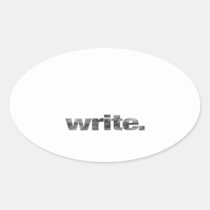 Adesivo Oval Escreva: Escritor, escritor Freelance, autor