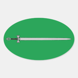Adesivo Oval Espada Irlandesa