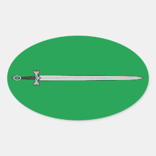 Adesivo Oval Espada Irlandesa