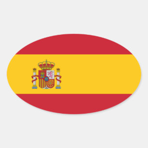 Adesivo Oval Espanha - bandeira espanhola