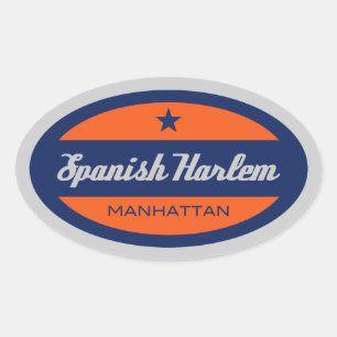 Adesivo Oval Espanhol Harlem